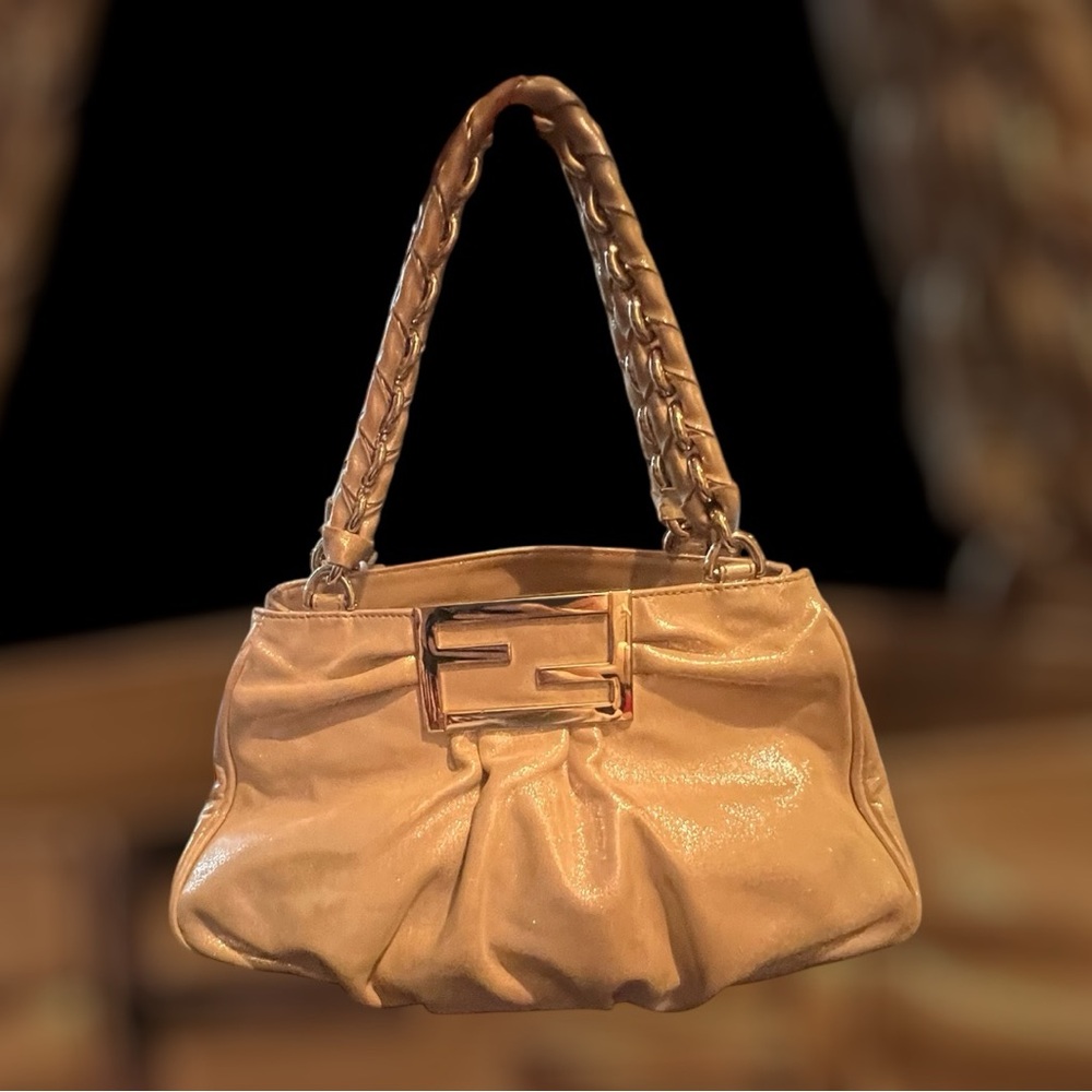 Gorgeous Authentic Fendi Mia Gold Handbag with COA